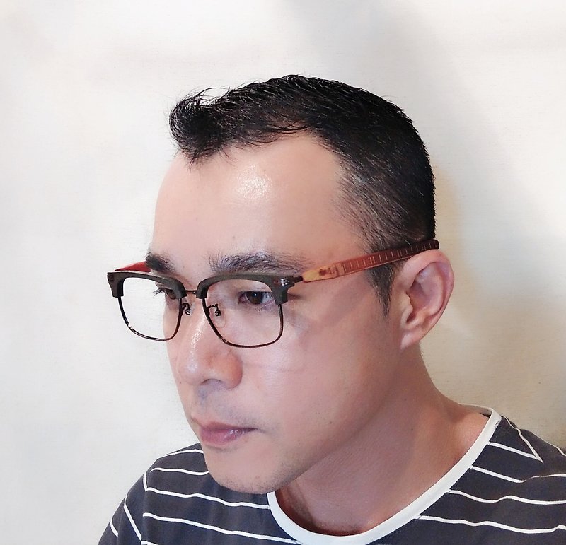 Mr.Banboo台湾手工眼镜【雕刻老窗花 王字系列 】台湾桂竹 - 眼镜/眼镜框 - 竹 