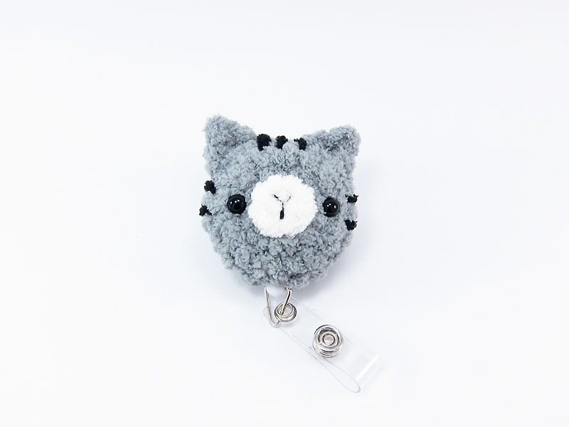 灰猫 猫 伸缩票夹 悠游卡 - 证件套/卡套 - 聚酯纤维 灰色