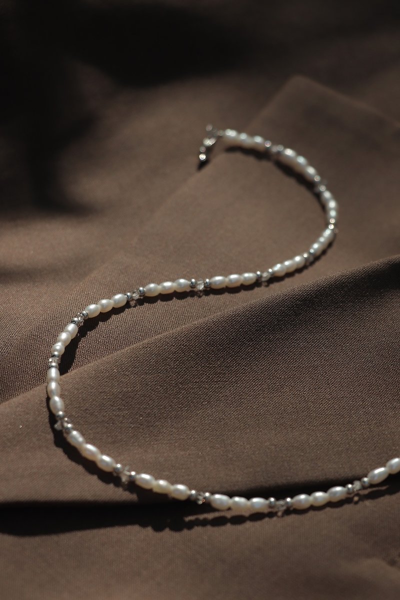 Pearl necklace—Classic I 经典天然珍珠项链 - 项链 - 珍珠 银色