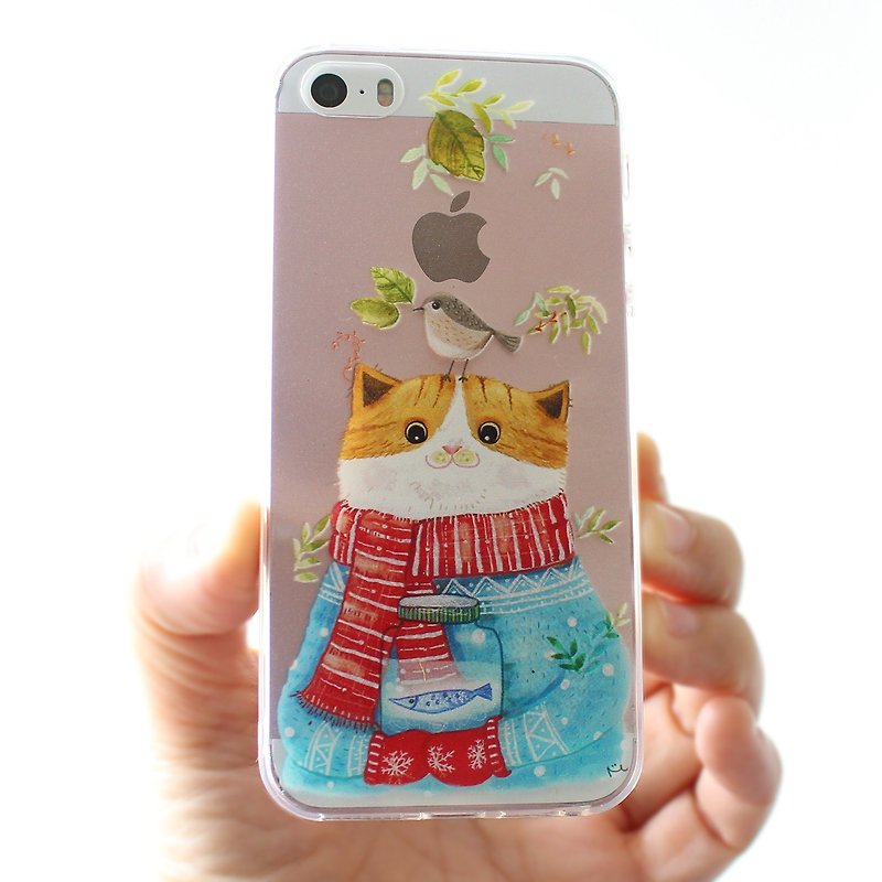 不吃鱼的猫防摔手机壳 iPhone Samsung HTC LG Sony 定制化加名 - 手机壳/手机套 - 硅胶 透明