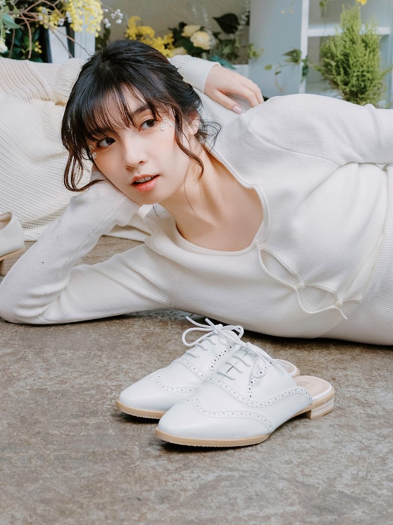 香港品牌 Kenya Wingtip Slippers 拖鞋 白色 - 女款休闲鞋 - 环保材料 白色