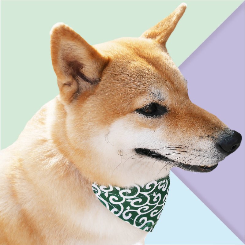 【 :toPET 】宠物三角巾  (尺码 M) - 项圈/牵绳 - 其他材质 绿色