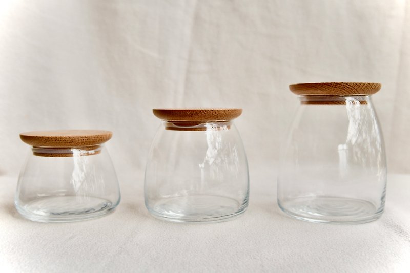 iwood木盖玻璃罐-小(480ml) - 收纳用品 - 玻璃 