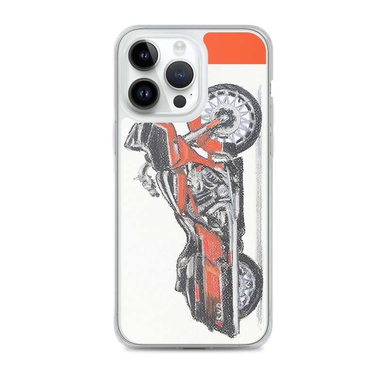 iPhone 透明保护壳原装电话摩托车哈雷戴维森摩托车品牌 - 手机壳/手机套 - 塑料 红色