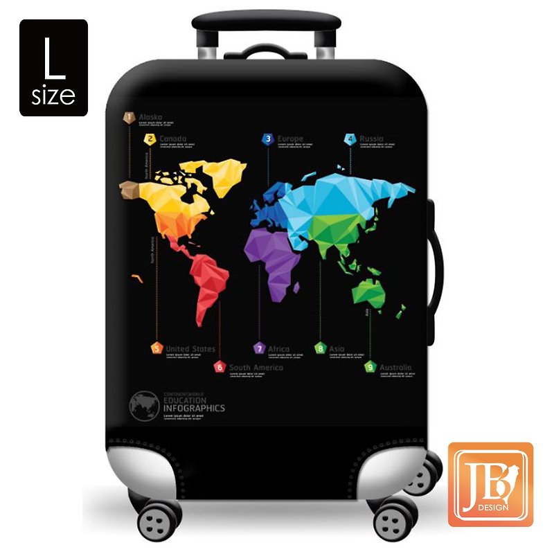 LittleChili 行李箱套-世界地图 L - 行李箱/行李箱保护套 - 其他材质 