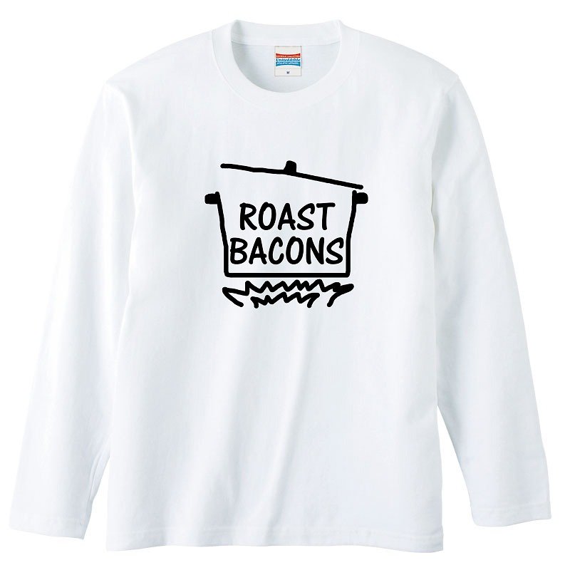ロングスリーブTシャツ / Roast Bacons 鍋 - 男装上衣/T 恤 - 棉．麻 白色