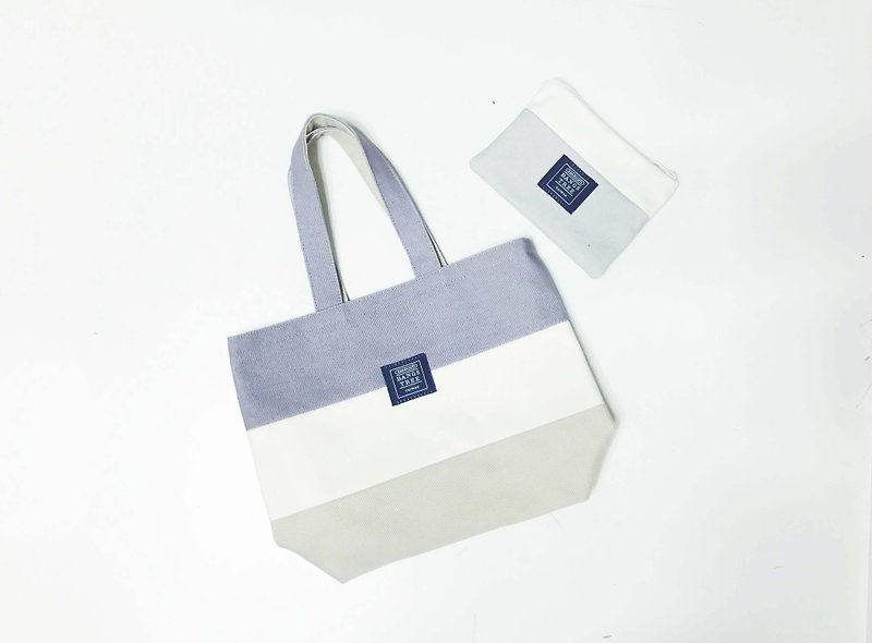 Goody Bag - 小托特包＋零钱包 组合优惠 (可选其他配色) - 手提包/手提袋 - 棉．麻 紫色