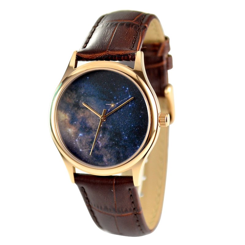 夜空星座手表(天蝎座) 全球包邮 - 男表/中性表 - 不锈钢 咖啡色