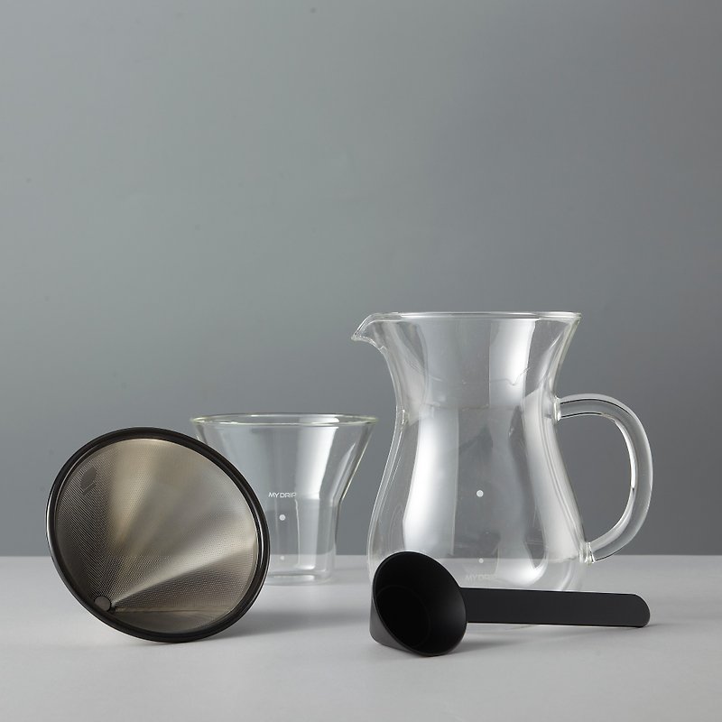 MY DRIP CF02 CF04 手冲组 咖啡玻璃壶+金属滤网 - 咖啡壶/周边 - 玻璃 