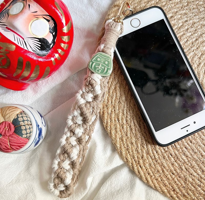 达摩 日本 缘起物 手机挂绳  定制化 - 挂绳/吊绳 - 棉．麻 