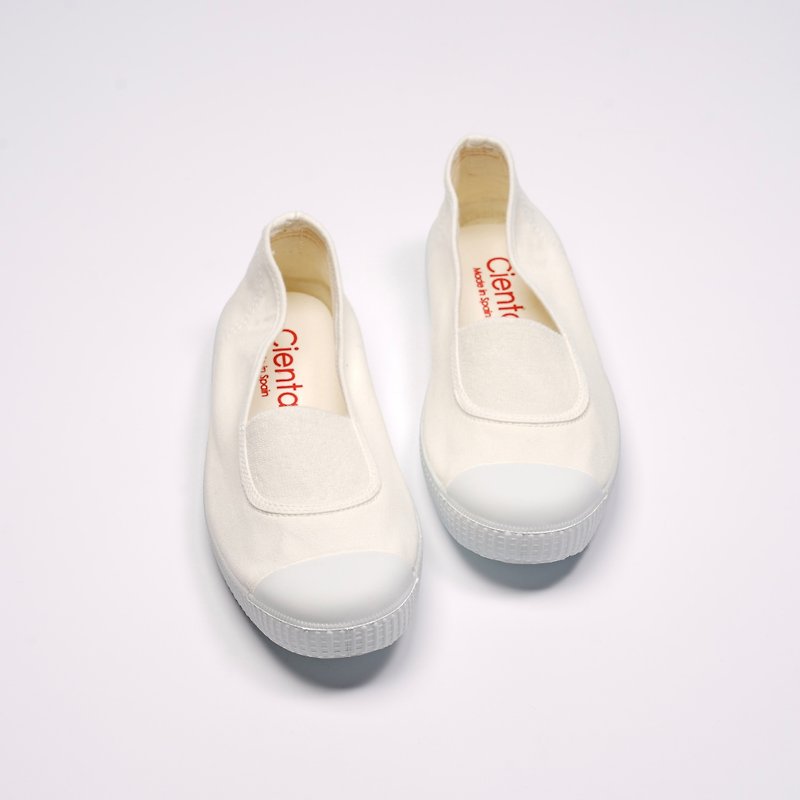 西班牙国民帆布鞋 CIENTA 75997 05 白色 经典布料 大人 - 女款休闲鞋 - 棉．麻 白色