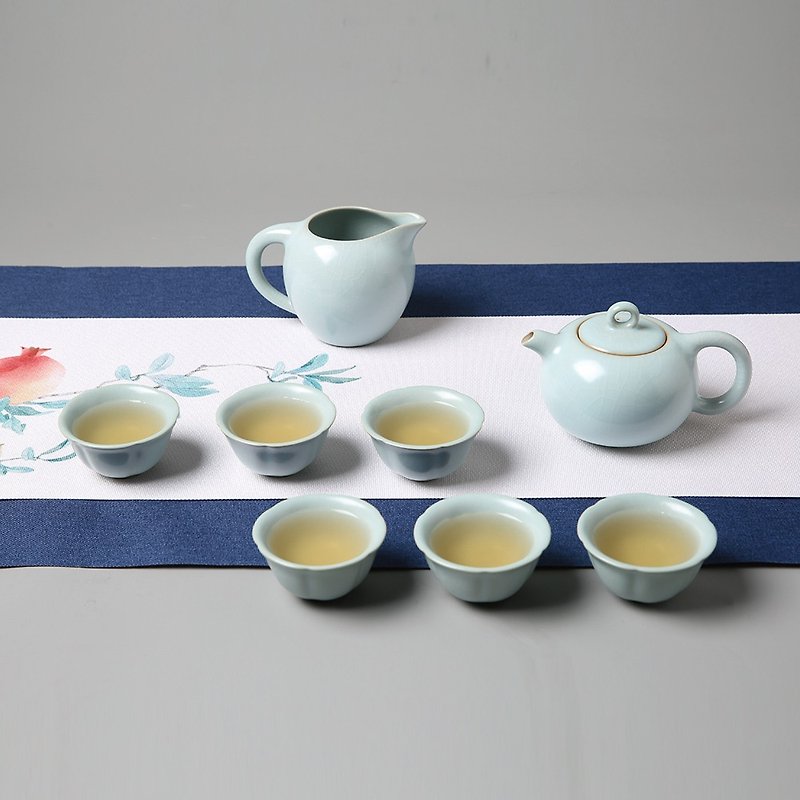 【陆宝LOHAS】汝窑 圆珠壶茶组 宋代美学 中式浪漫 - 茶具/茶杯 - 陶 