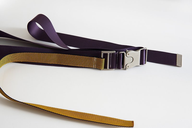 KAKY BELT 02-织带长腰带 - 腰带/皮带 - 聚酯纤维 紫色