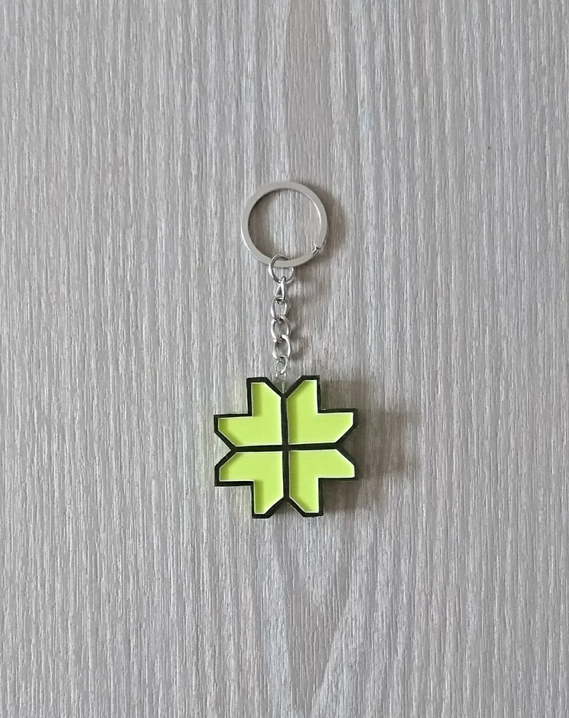幸运草钥匙圈 - 钥匙链/钥匙包 - 橡胶 绿色