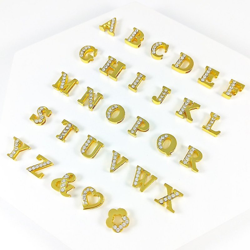 Crystal Charms / 晶钻字母串饰 (金色) 施华洛世奇水晶 - 其他 - 其他金属 金色