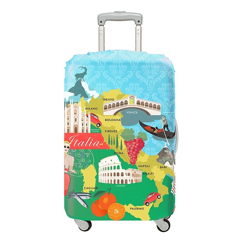 LOQI 行李箱外套／意大利 LSURIT【S号】 - 行李箱/行李箱保护套 - 聚酯纤维 蓝色