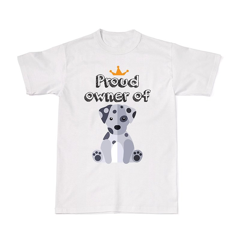 Proud Dog Owners Tees - Dalmatian - 女装 T 恤 - 棉．麻 白色