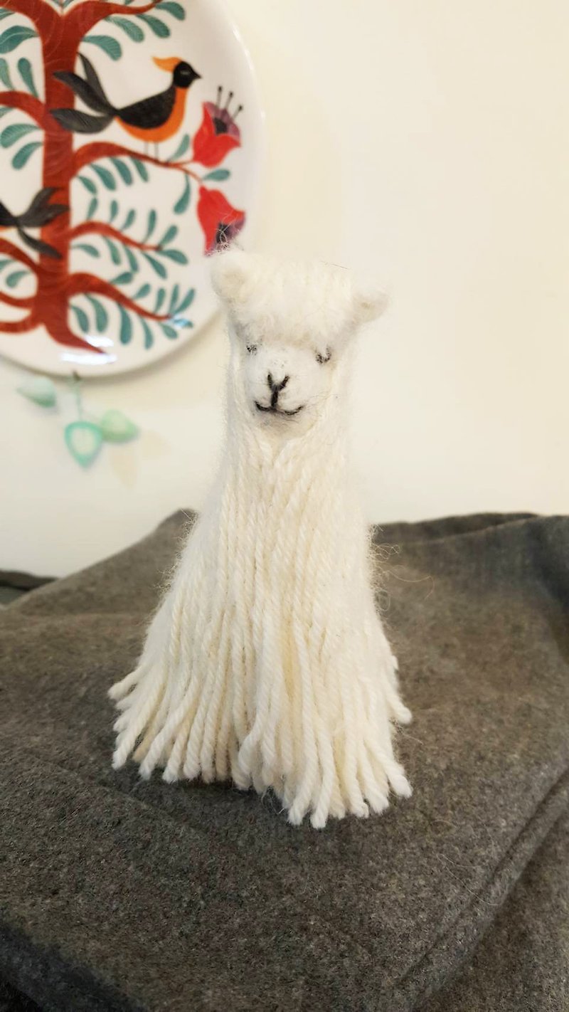 秘鲁100%婴儿羊驼毛羊驼玩偶 - 玩偶/公仔 - 其他材质 白色