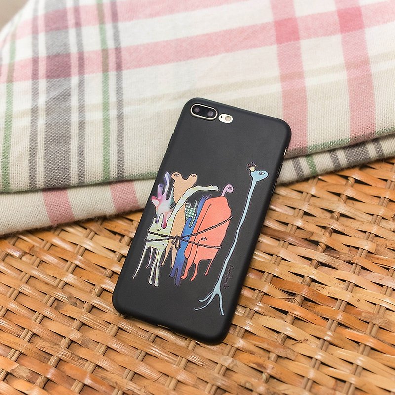 iPhone 8 Plus / 7 Plus (5.5寸) 小资族浅浮雕保护背套 太空黑 - 手机壳/手机套 - 塑料 黑色