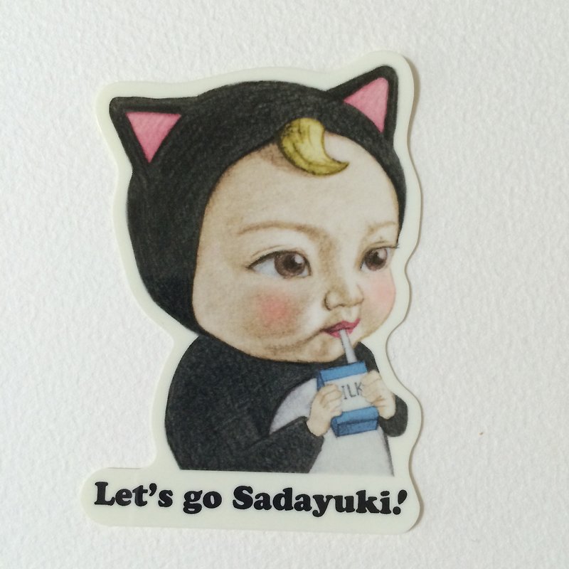 迷你贴纸 / Let's go Sadayuki / 牛奶 - 贴纸 - 其他材质 