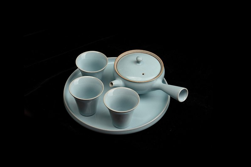 茶具礼盒套装高档新中式三人行人文典故陶瓷茶器送礼 - 茶具/茶杯 - 陶 