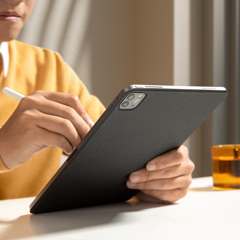Tomtoc磁吸双面夹 黑 适用10.9寸 iPad Air、11 /12.9寸 iPad Pro - 平板/电脑保护壳 - 人造皮革 黑色