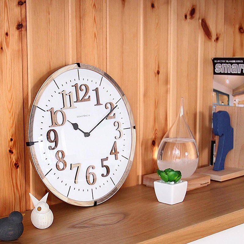 Tiel- 染木拼装造型挂钟 - 时钟/闹钟 - 木头 白色