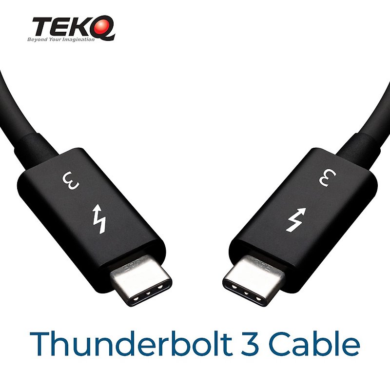 TEKQ Thunderbolt 3 Type-c 连接传输线 50-70cm - 充电宝/传输线 - 其他材质 黑色