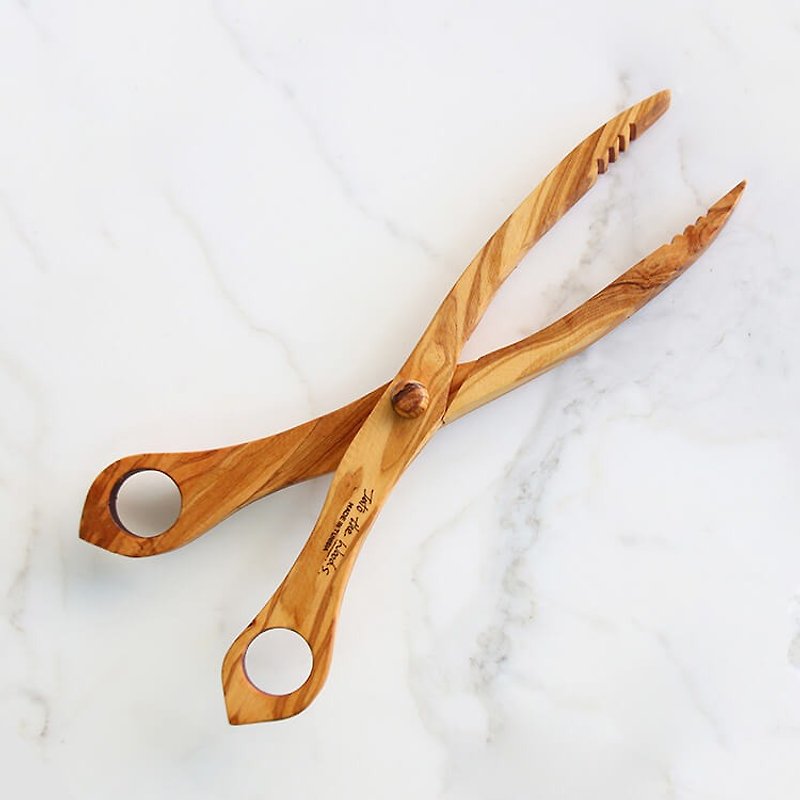 橄榄木 剪刀形-料理夹 - 厨房用具 - 木头 橘色