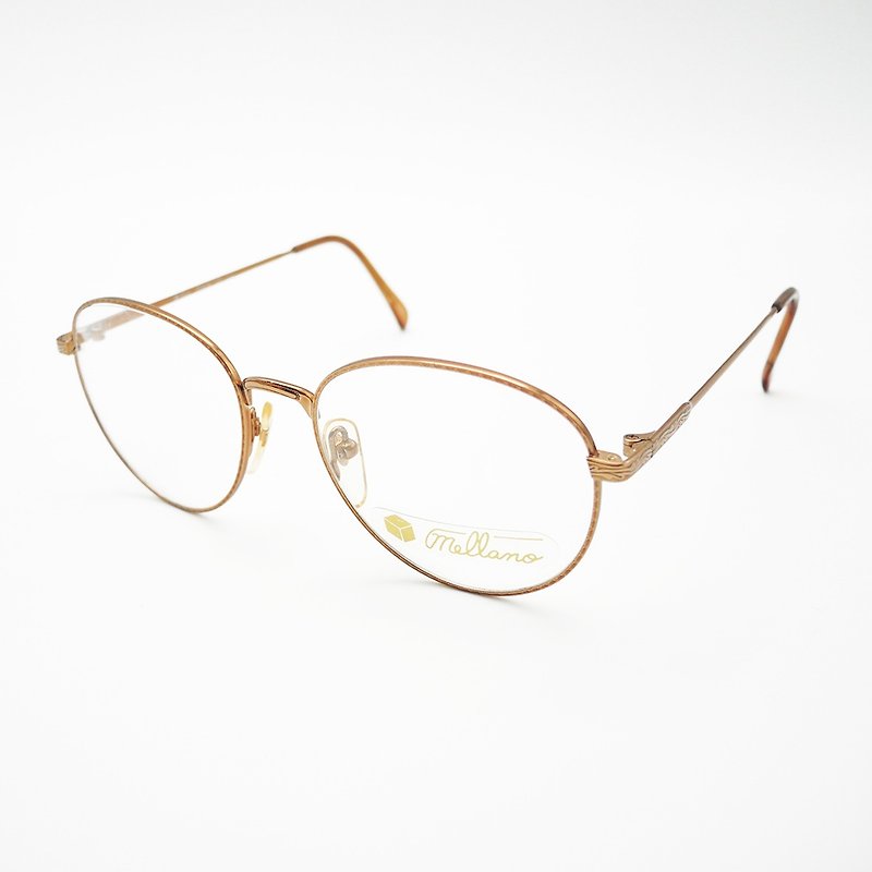 梦露眼镜店 / 日本K金雕花眼镜框 no.A05 vintage - 眼镜/眼镜框 - 贵金属 金色