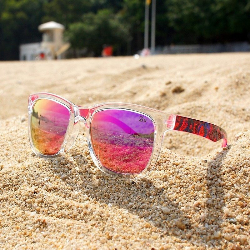 2NU - Fancy2 太阳眼镜 - Crystal - Pink Revo Lens - 眼镜/眼镜框 - 塑料 粉红色