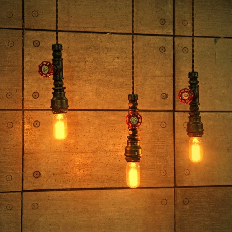 工业风复古吊灯北欧简约家居餐厅 工业风 设计品 - 灯具/灯饰 - 其他金属 咖啡色