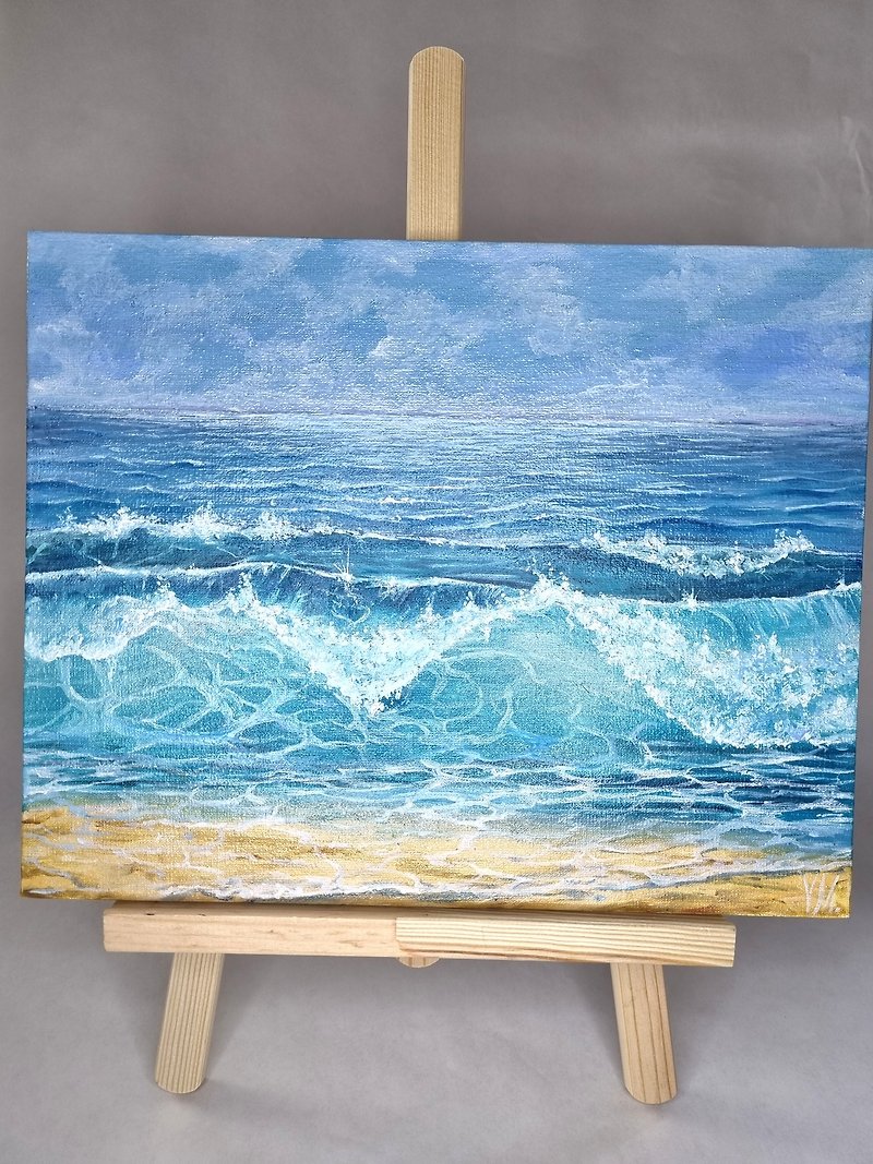 Morning Sea Original Art Seascape Oil Painting - 墙贴/壁贴 - 其他材质 