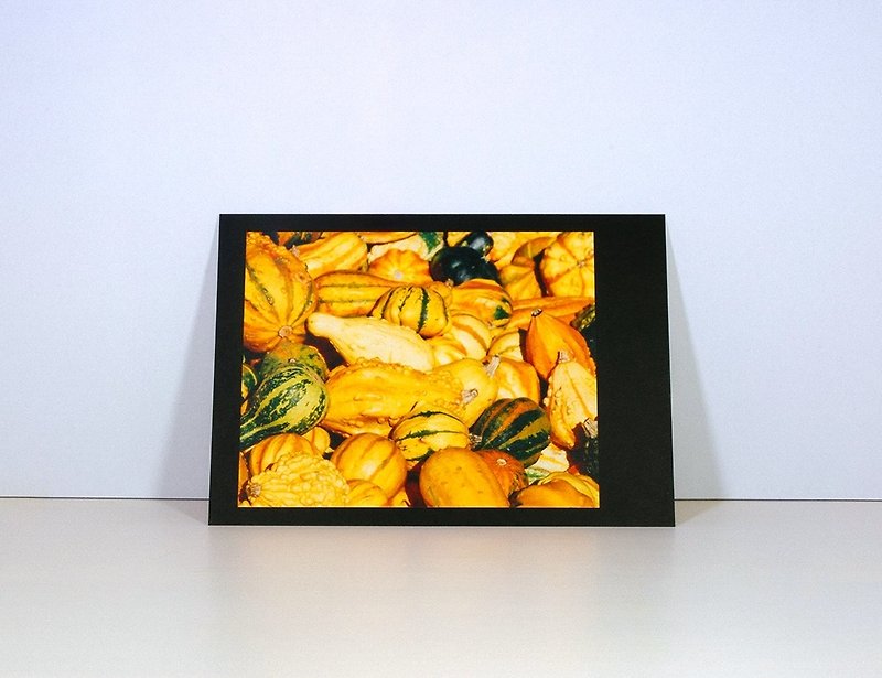 摄影明信片 | 秋季南瓜的丰收II-贝希特斯加登的拉姆绍-贝希特斯加登郡的秋天-巴伐利亚-德国 - 卡片/明信片 - 纸 橘色