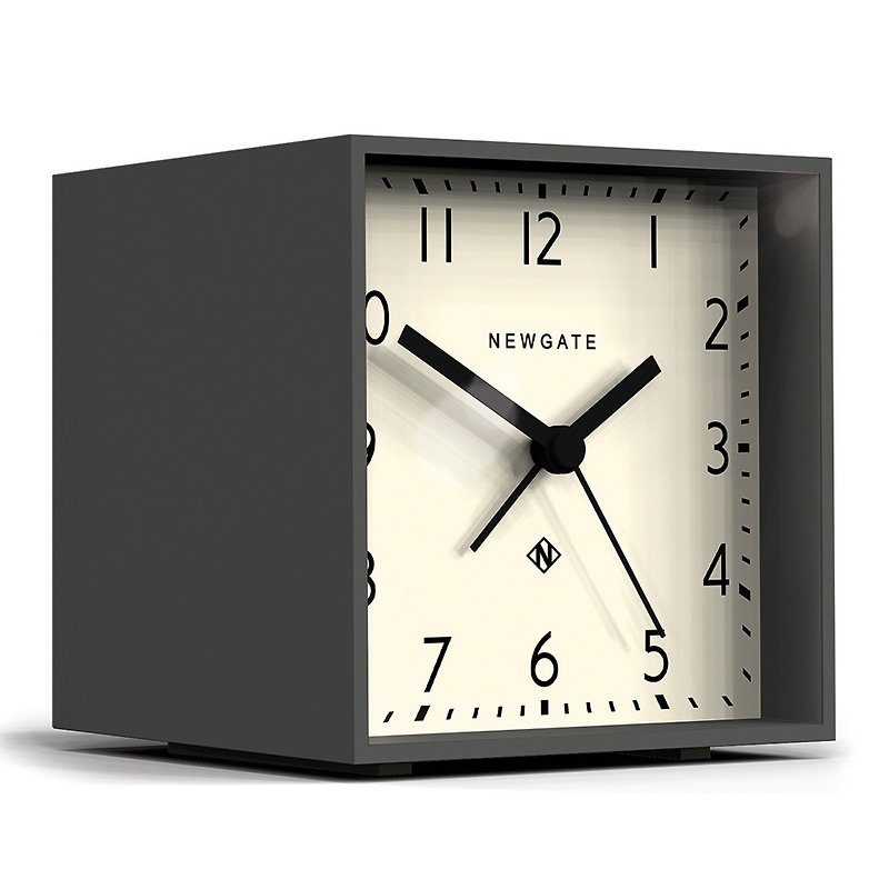 英伦风格桌钟-摩登方块-优雅白-11cm x 10cm - 时钟/闹钟 - 压克力 灰色