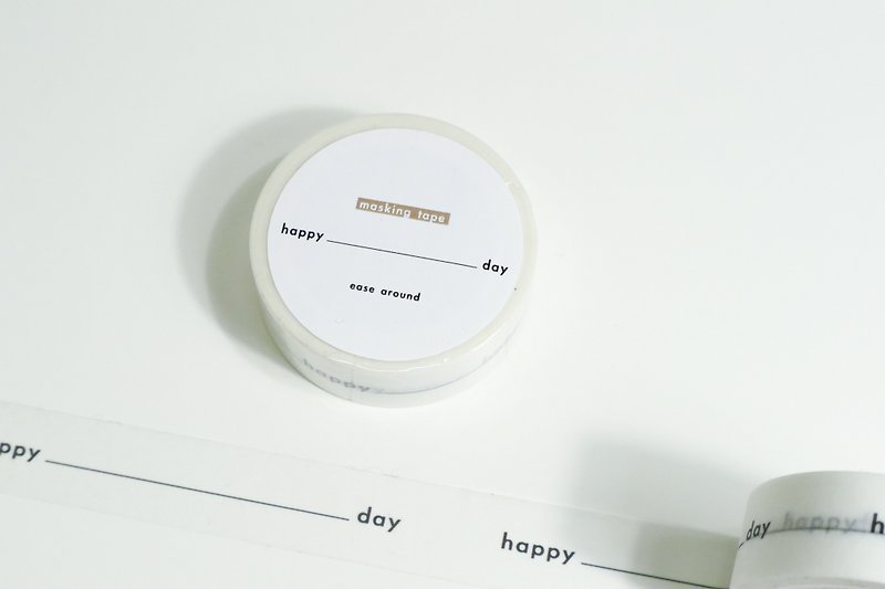 masking tape - happy___day - 纸胶带 - 纸 白色