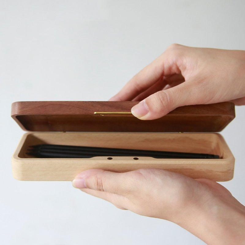 好伙伴-木质笔盒(限量) ─ 居家办公小物  送礼包装 - 铅笔盒/笔袋 - 木头 咖啡色