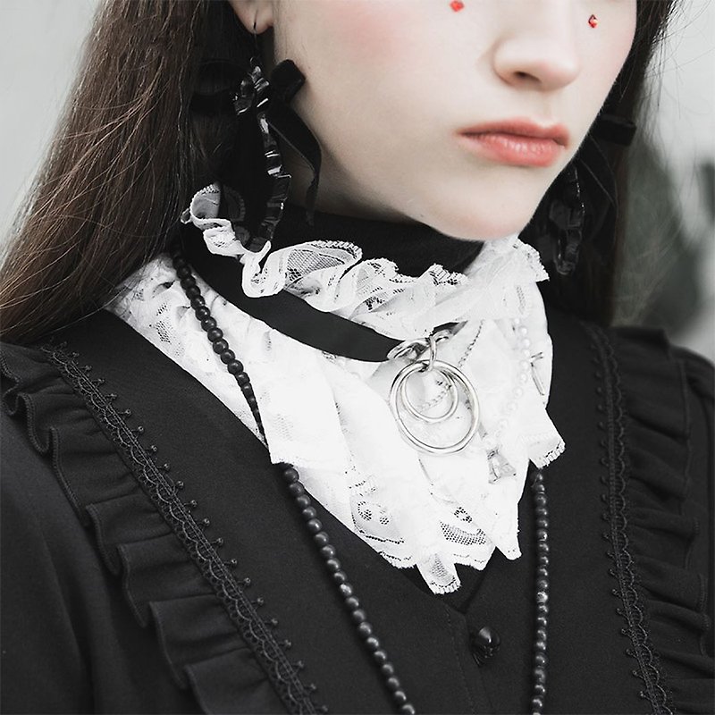 萝莉塔魔法娃娃拉夫领 - 项链 - 其他材质 黑色