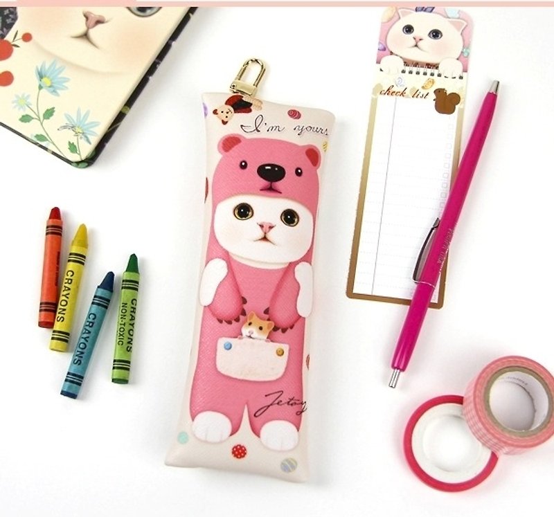 JETOY, 甜蜜猫 Q版 笔袋_Pink bear (J1605407) - 铅笔盒/笔袋 - 其他材质 粉红色