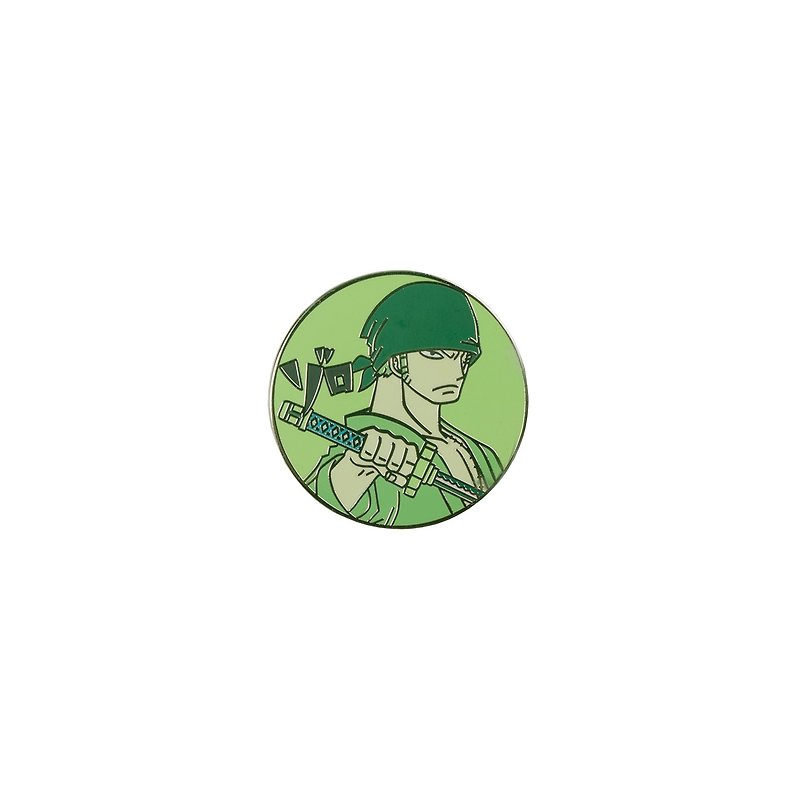 【买包加价购区】航海王徽章联名款-索隆 - 徽章/别针 - 其他金属 绿色