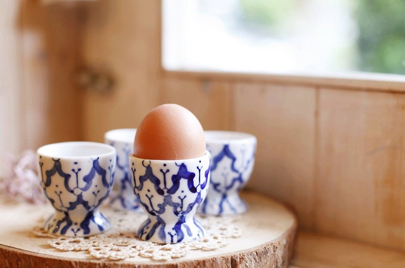 【好日恋物】德国VINTAGE陶瓷蛋杯 - 花瓶/陶器 - 其他材质 蓝色