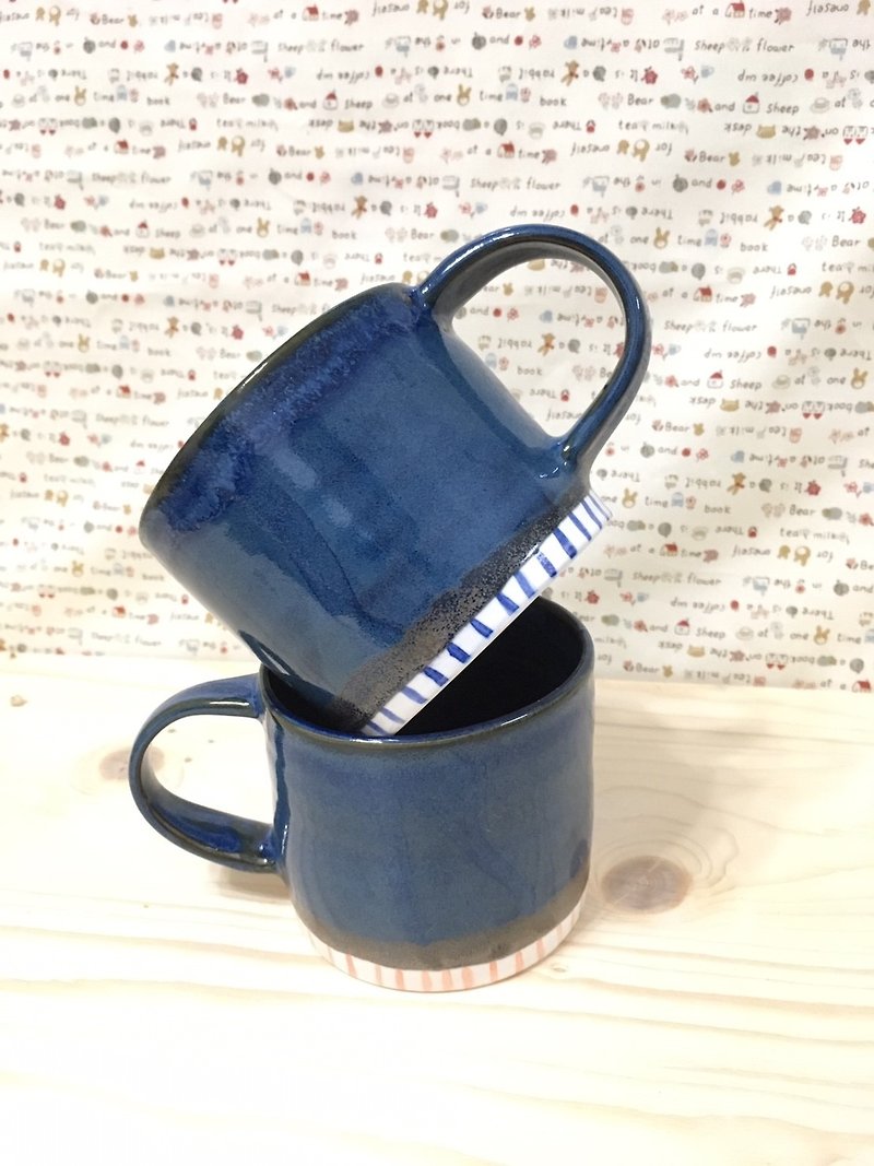 神秘海-手工陶杯 - 咖啡杯/马克杯 - 陶 蓝色