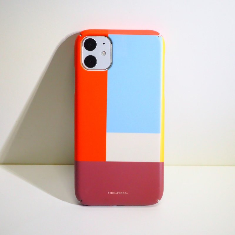 免费刻字 | 几何简约撞色方块SUNNY BAY Phone case定制手机壳 - 手机壳/手机套 - 塑料 红色
