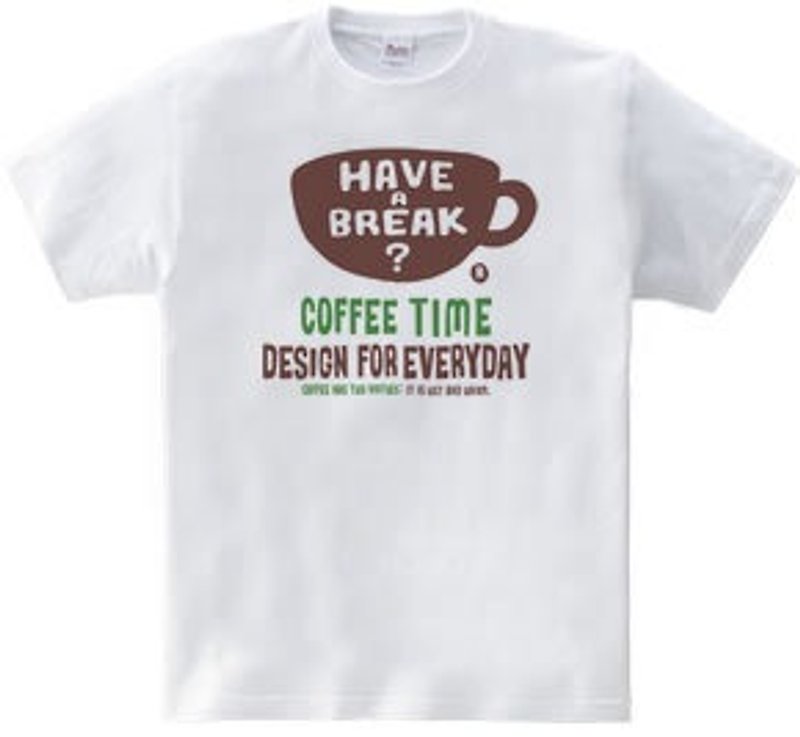 coffee time-～have a break?～　 150.160（WomanM.L）Tシャツ【受注生産品】 - 女装 T 恤 - 棉．麻 白色
