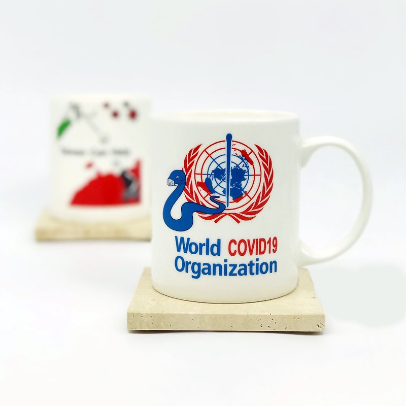 原创设计 World Covid19 Organization 创意马克杯 - 茶具/茶杯 - 瓷 