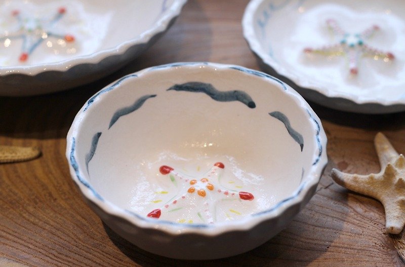 海星 ☆ 小碗 - 花瓶/陶器 - 其他材质 白色