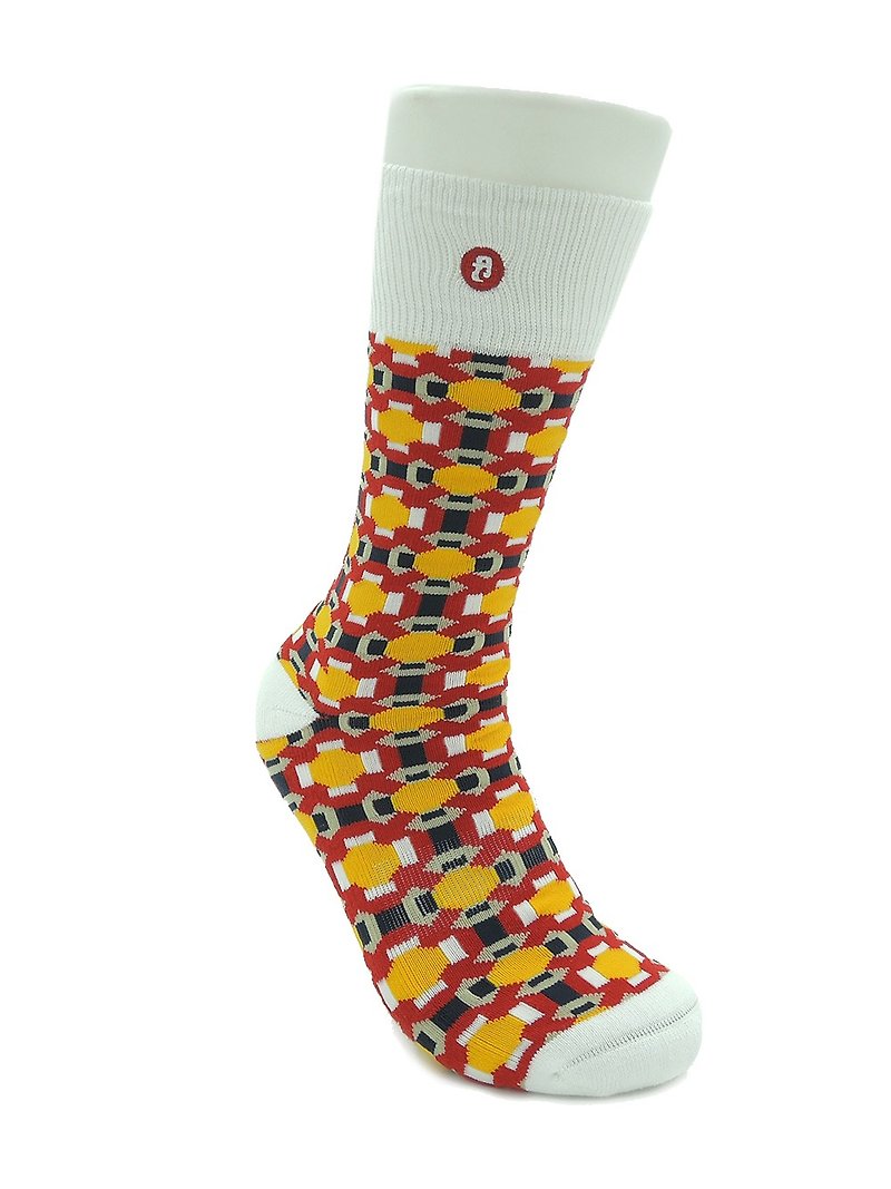 香港设计 | FDay针织袜子－Connected Red - 袜子 - 棉．麻 多色