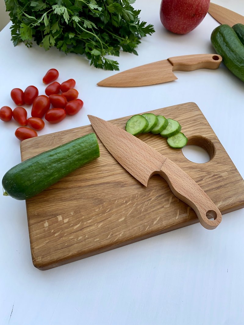 Safe Wooden Knife for Kids, Children's Montessori Knife, Toddler Butter Knife - 玩具/玩偶 - 羊毛 
