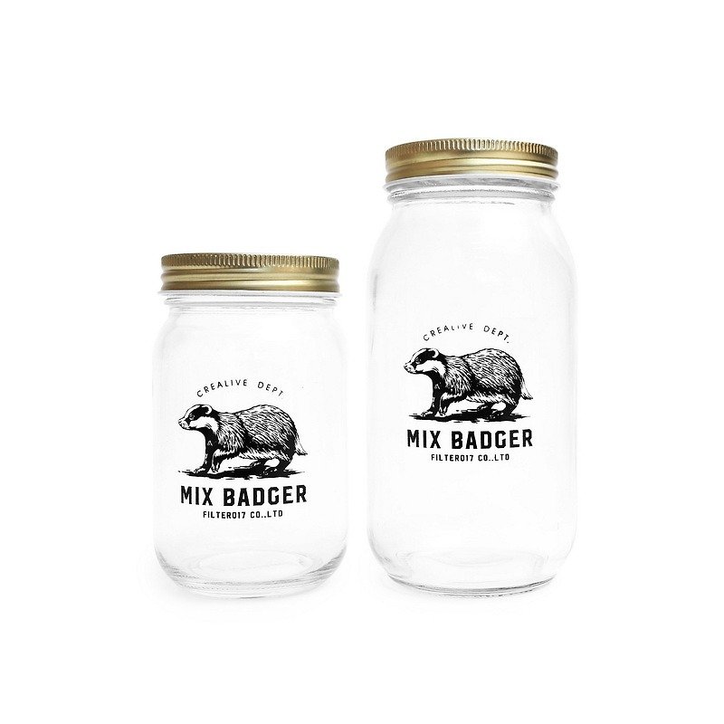 Filter017 Mix Badger Mason Jar Filter017 米斯獾储物罐 - 收纳用品 - 玻璃 透明