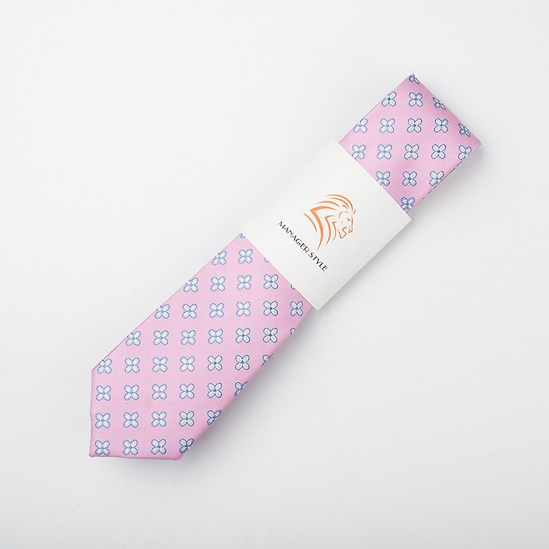 衬衣的犒赏 聚酯系列领带 繁花似锦-粉 - 领带/领带夹 - 聚酯纤维 粉红色